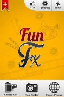 „FunFx iOS“ pagrindinis puslapis