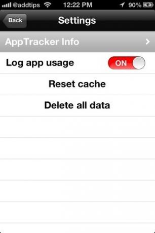 إعدادات iOS Tracker