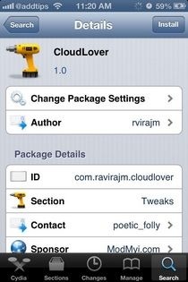 CloudLover iOS Cydia