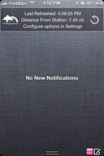 „WeatherUnderground iOS“ atstumas