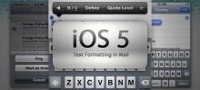 تطبيق البريد لنظام iOS 5 يضيف تنسيق النص