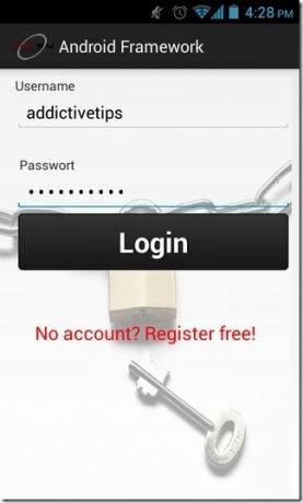 TheftSpy Android-Login