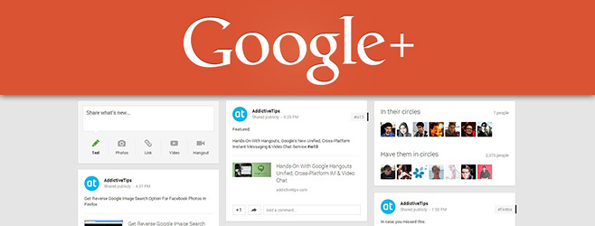 Interface utilisateur améliorée basée sur une nouvelle carte Google Plus