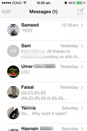 Discussioni iOS di personalizzazione dei messaggi