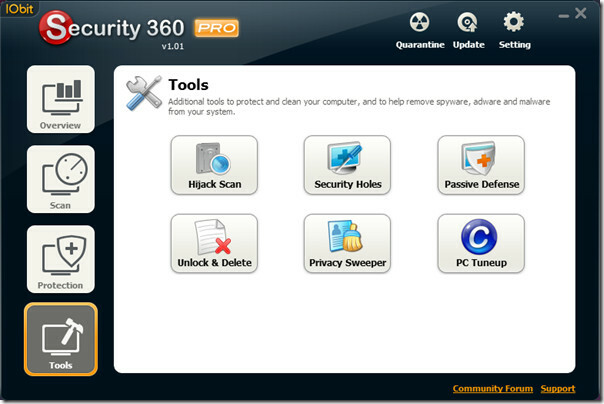 IObit Security 360-verktøy