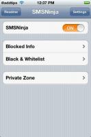 SMSNinja: Blokování hovorů a SMS, aplikace pro ochranu heslem [Cydia]