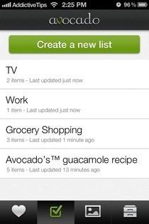 „Avocado iOS“ sąrašas