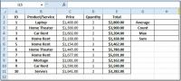 Excel 2010: funkcja SUBTOTAL