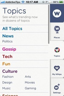 Θέματα NewsWhip iOS