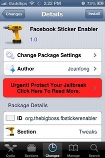Facebook Sticker Enabler