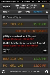 Pojedinosti o FlightBoardu za iOS