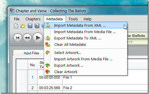 Importer metadata