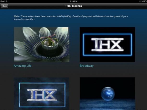 THX tune-up iOS Trailers