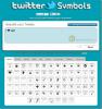 Twitter-symbolit Voit lisätä erikoismerkkejä ja symboleita twiitteihin