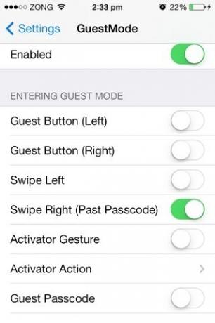 GuestMode iOS Aktifkan