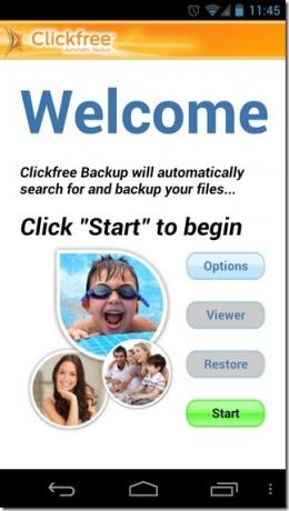 Clickfree-backup-android-stranicu