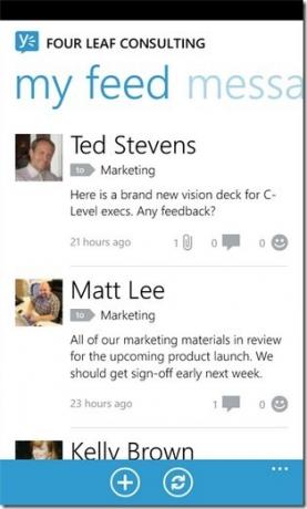 Yammer My Feeds