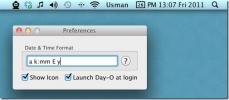Dzień-O dodaje dostosowywany zegar i kalendarz do paska menu komputera Mac